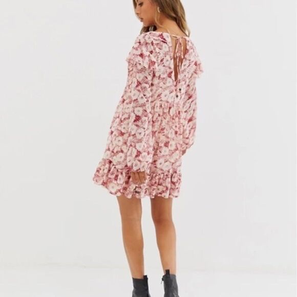 Free People These Dreams Floral Mini Dress In Tea Combo - Picture 3 of 4